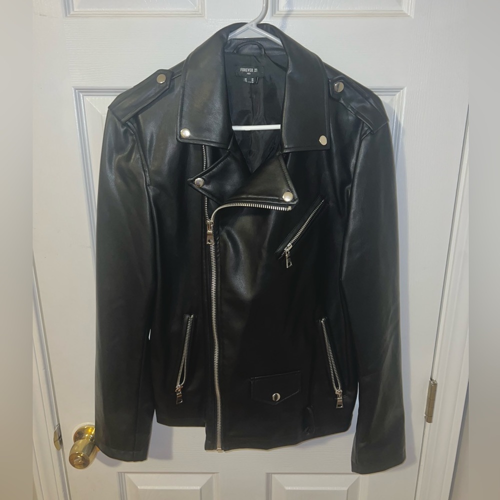 Faux Leather Jacket Mens